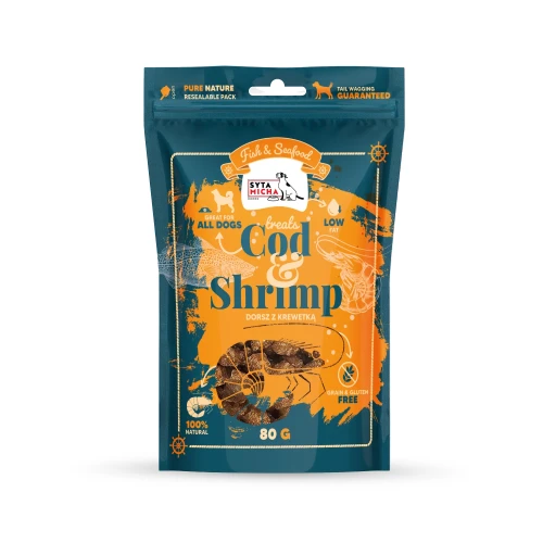 Syta Micha Fish & Seafood Przysmaki z krewetką dla psa 80g - przysmak dla psa
