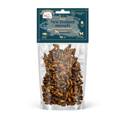 Syta Micha Fish & Seafood Przysmaki 100% małży nowozelandzkich dla psa 70g - przysmak dla psa