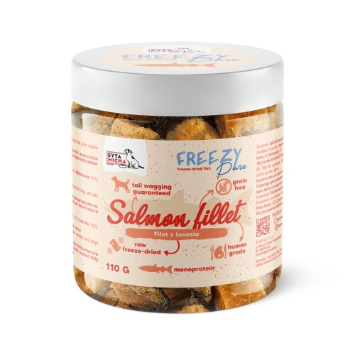 Syta Micha 100% liofilizowany filet łososia dla psa 110g FREEZY Pure - przysmak dla psa