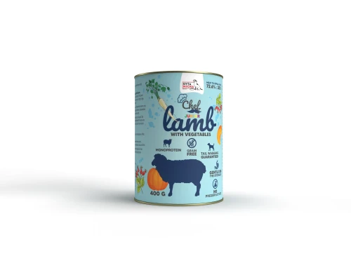 Syta Micha Karma mokra Jagnięcina z warzywami Junior 400g