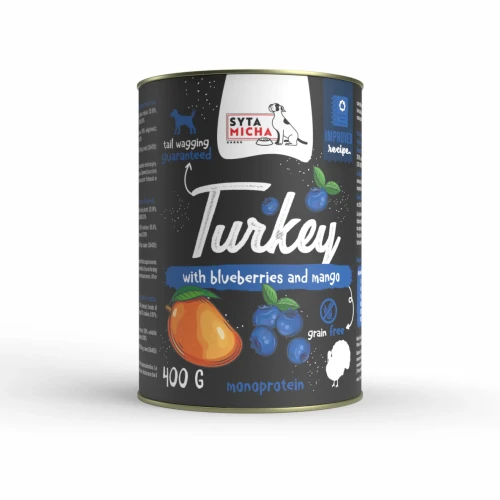 Syta Micha Karma mokra - Indyk z jagodami i mango 400g