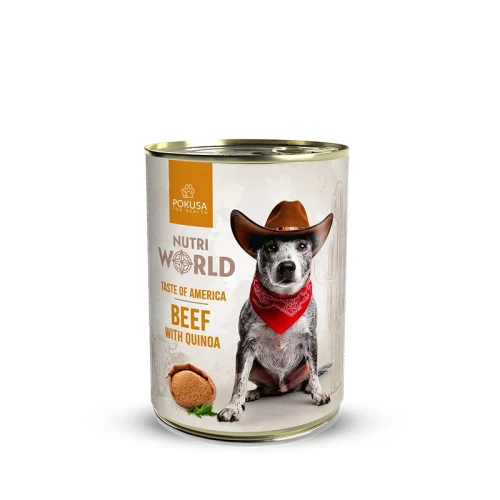 Pokusa Nutri World Karma mokra  Ameryka Południowa-Wołowina 400g 