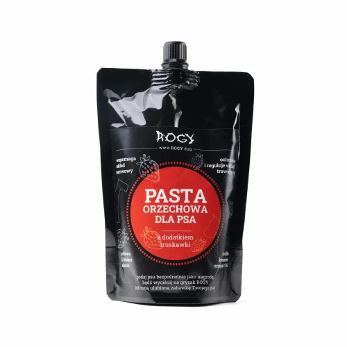 ROGY - Pasta orzechowa z truskawką dla psa - przysmak dla psa