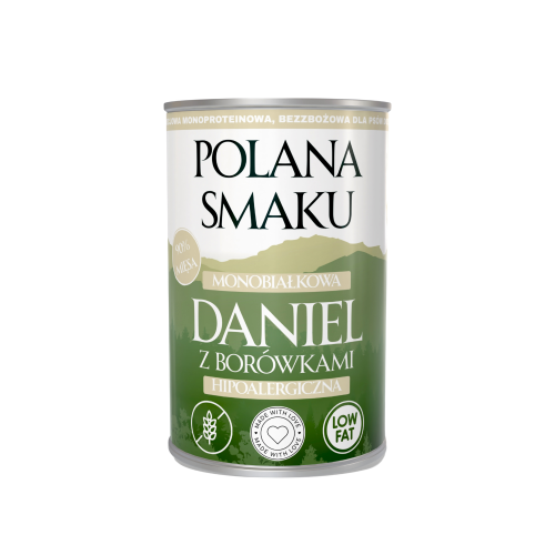 Polana Smaku Karma mokra - Daniel z borówkami 400g
