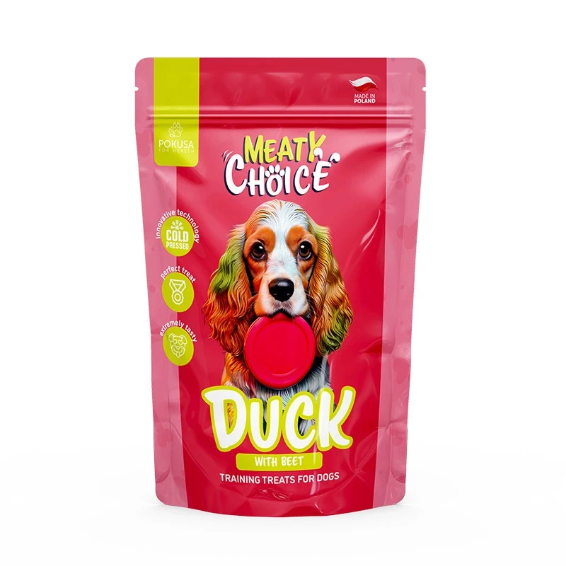Pokusa-Smaczki-treningowe-Meaty-Choice-Duck-with-Beet-200g-przysmak-dla-psa.webp