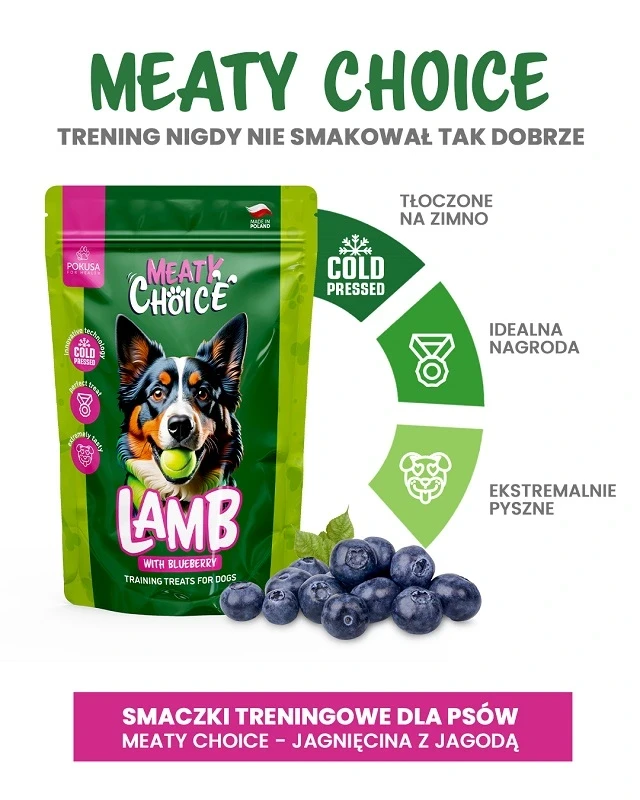 Pokusa-Smaczki-treningowe-Meaty-Choice-Lamb-wiht-Blueberry-200g-przysmak-dla-psa.webp