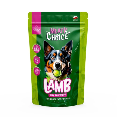 Pokusa Smaczki treningowe - Meaty Choice - Lamb wiht Blueberry 200g - przysmak dla psa