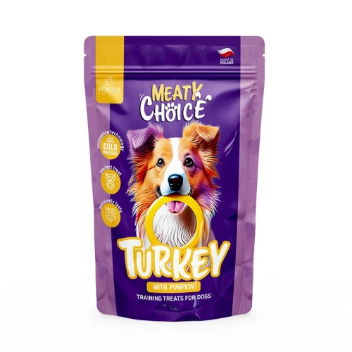 Pokusa Smaczki treningowe - Meaty Choice - Turkey with Pumpkin 200g - przysmak dla psa