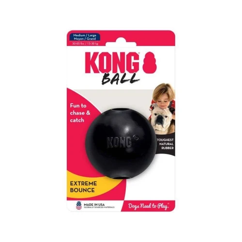  KONG Ball Extreme M/L - gumowa, twarda, wytrzymała piłka dla psa, z otworem do nadziewania