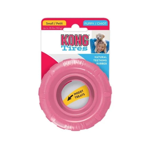 KONG Puppy Tires S - zabawka dla szczeniaka, opona z miękkiej gumy
