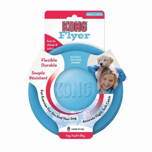 KONG Puppy Flyer - gumowe frisbee dla szczeniaka, zabawka dla psa