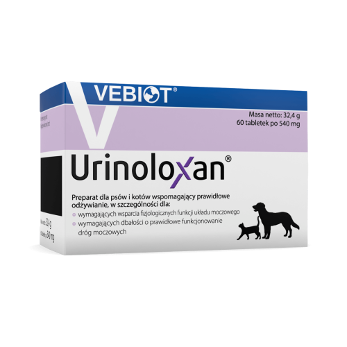 Vebiot Urinoloxan dla psów i kotów 60 tab