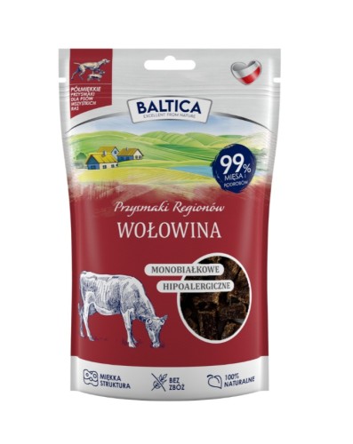 Baltica Półmiękkie przysmaki dla psów z wołowiną 80g - przysmak dla psa