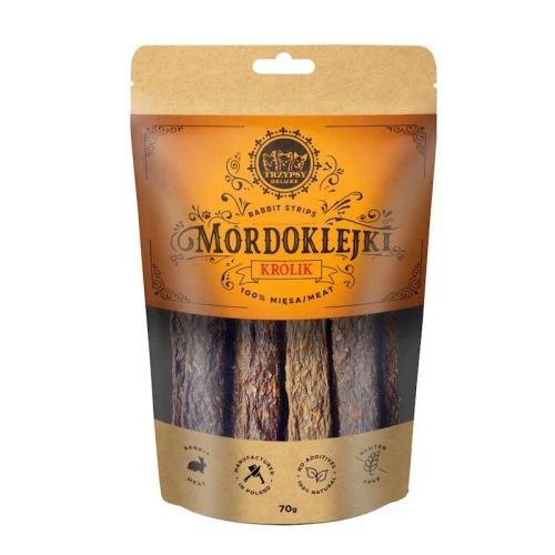 TrzyPsy - Mordoklejki z królika 70g - przysmaki dla psa