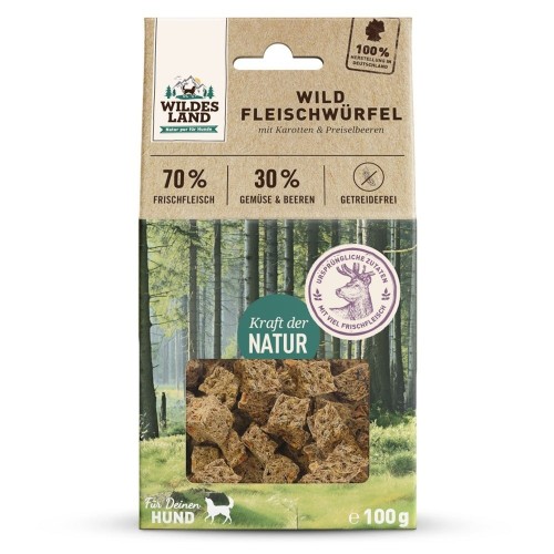 WILDES LAND DOG Fleischwürfel Wild - kostki z mięsa jelenia i sarny - przysmaki dla psów
