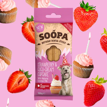 SOOPA Dental Stick – Truskawka i Kokos 100g - przysmak dla psa 