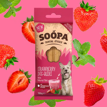  SOOPA Dental Stick – Truskawka i Mięta 100g - przysmak dla psa