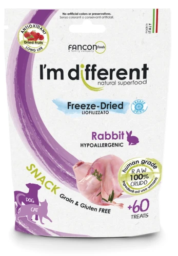 I’m different Liofilizowana przekąska - królik - przysmak dla psa
